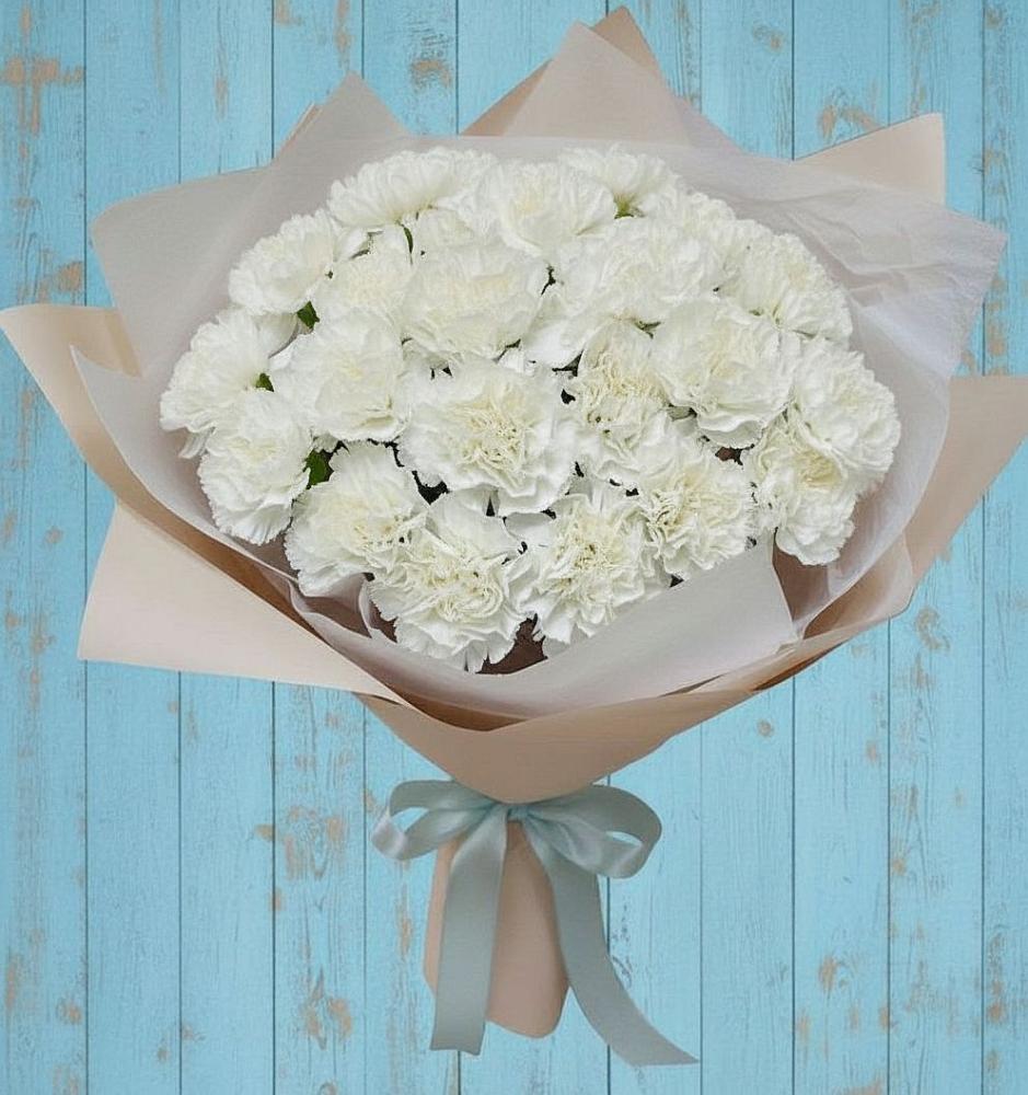 Букет цветов из: Гвоздики в Алешня