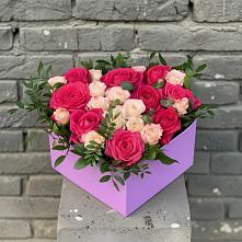 Цветочная композиция из Розы в коробке #REPLACE_PRED# Алешня
