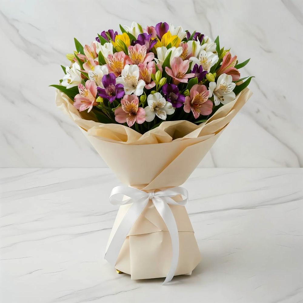 Букет цветов из: Альстромерии в Алешня