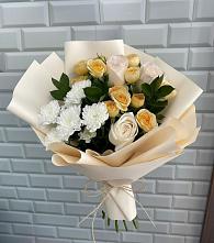Букет цветов из:  Розы и Хризантемы в Алешня