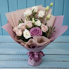 Букет цветов из:  Розы и Лизиантусы #REPLACE_PRED# Алешня