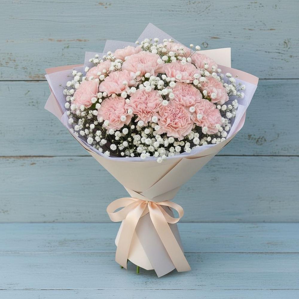 Букет цветов из: Гвоздики в Алешня