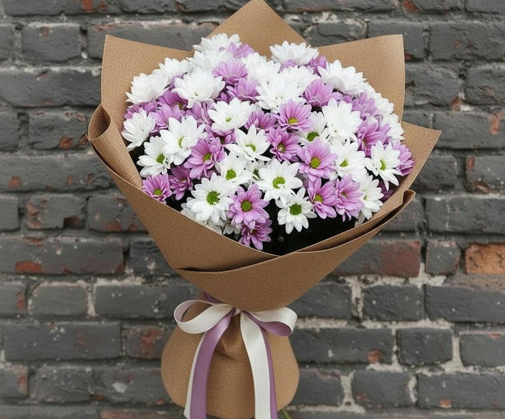 Букет цветов из: Хризантемы в Алешня