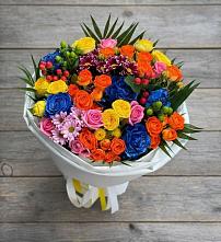 Букет цветов из:  Розы и Хризантемы в Алешня