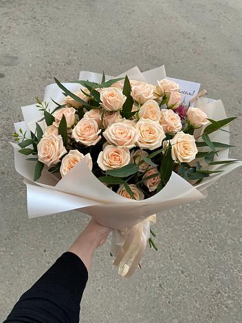 Букет Кремовые розы Латте в Алешня