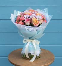 Букет цветов из:  Хризантемы и Розы #REPLACE_PRED# Алешня